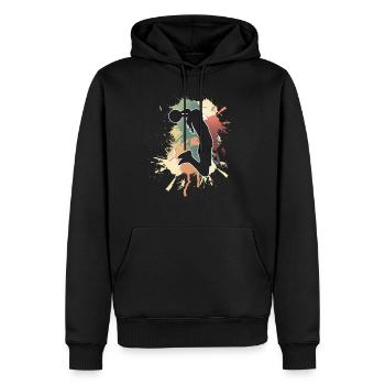 Basketball Basketballerin Frauen Basketball - Männer Premium Bio Hoodie - Schwarz - Vorne - Nico (187cm)