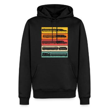 Train Model Train Conductor Train Lover - Men’s Premium Organic Hoodie - black - Front - Nico (187cm)