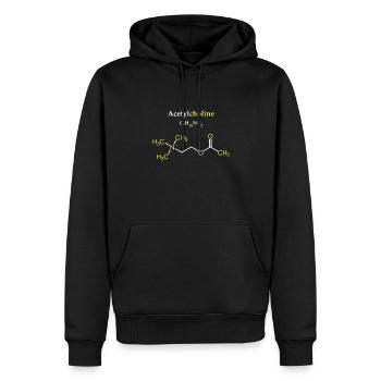 Acetylcholin-Molekül - Männer Premium Bio Hoodie - Schwarz - Vorne - Nico (187cm)