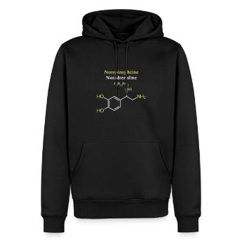 Norepinephrine Molécule - Sweat à capuche Premium bio Homme - noir - Devant - Nico (187cm)