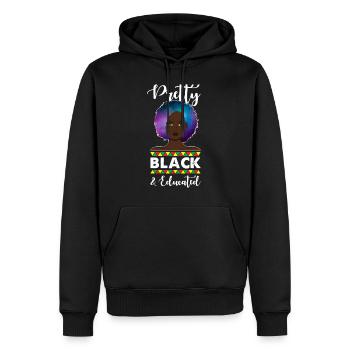 Joli motif noir et formé - Sweat à capuche Premium bio Homme - noir - Devant - Nico (187cm)