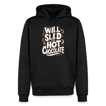 Sledding Snow Sled Winter Sport Winter Outdood - Männer Premium Bio Hoodie - Schwarz - Vorne - Nico (187cm)