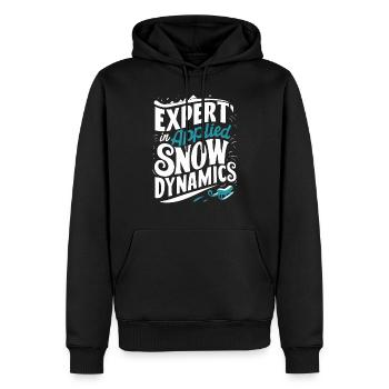 Luge Neige Luge Sport d’hiver Winter Outdood - Sweat à capuche Premium bio Homme - noir - Devant - Nico (187cm)