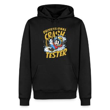 Luge Neige Luge Sport d’hiver Winter Outdood - Sweat à capuche Premium bio Homme - noir - Devant - Nico (187cm)
