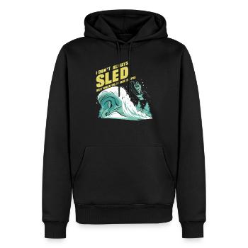 Luge Neige Luge Sport d’hiver Winter Outdood - Sweat à capuche Premium bio Homme - noir - Devant - Nico (187cm)