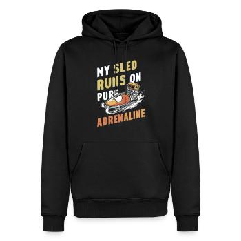 Sledding Snow Sled Winter Sport Winter Outdood - Männer Premium Bio Hoodie - Schwarz - Vorne - Nico (187cm)