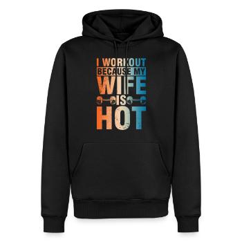 Fitnessstudio Gym Training Sport Motivation - Männer Premium Bio Hoodie - Schwarz - Vorne - Nico (187cm)