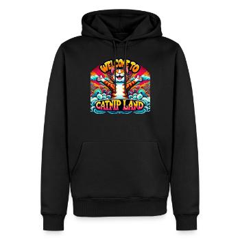 Welcome to Catnip Land Kitten Lover Fantasy - Men’s Premium Organic Hoodie - black - Front - Nico (187cm)