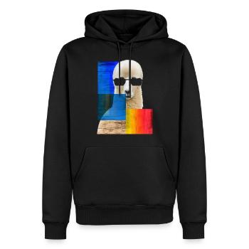 Alpaka Tier Sonnenbrille Grafik Motiv Niedliches L - Männer Premium Bio Hoodie - Schwarz - Vorne - Nico (187cm)