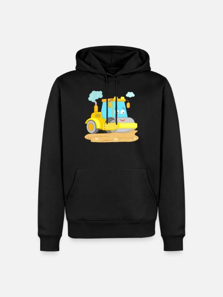 Steamroller Construction Site Roller - Men’s Premium Organic Hoodie - black