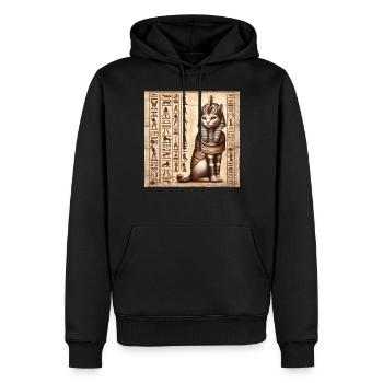 Pharao Papyrus Schriftrolle Retro Wüste - Männer Premium Bio Hoodie - Schwarz - Vorne - Nico (187cm)