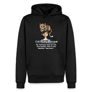 Catnipulation Technique Of Kitten Lover Cute Cat - Men’s Premium Organic Hoodie - black - Front - Nico (187cm)