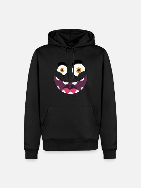Monster Face - Men’s Premium Organic Hoodie - black