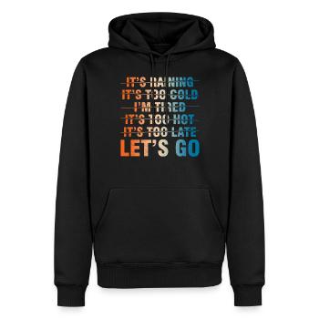 Let’s Go - Motivation pour votre entraînement - Sweat à capuche Premium bio Homme - noir - Devant - Nico (187cm)