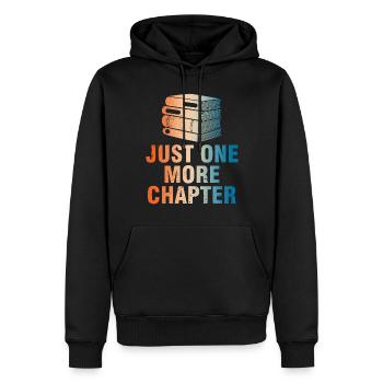 Just one more chapter for bookworms - Men’s Premium Organic Hoodie - black - Front - Nico (187cm)