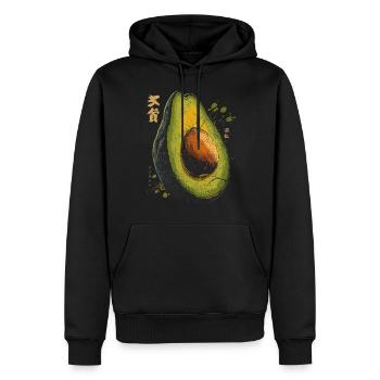 Avocado Text Painting Artwork Drawing Graphic Av - Men’s Premium Organic Hoodie - black - Front - Nico (187cm)