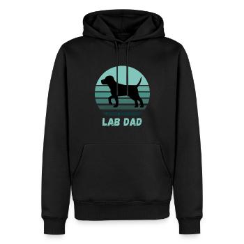Lab Dad Labrador Retriever Labbi Vatertag Hund Fun - Männer Premium Bio Hoodie - Schwarz - Vorne - Nico (187cm)