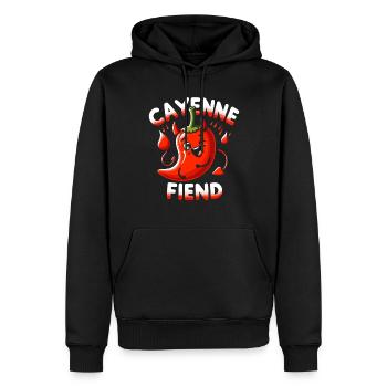 Amateurs de cuisine épicée, Chili Peppers Chef - Sweat à capuche Premium bio Homme - noir - Devant - Nico (187cm)