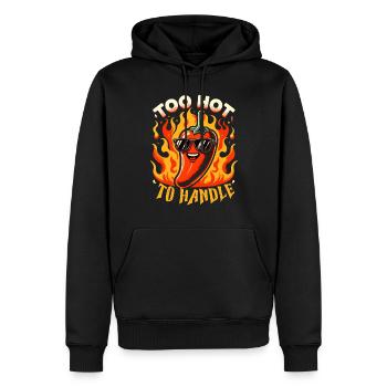 Amateurs de cuisine épicée, Chili Peppers Chef - Sweat à capuche Premium bio Homme - noir - Devant - Nico (187cm)