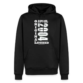April 2004 April Anniversary 2004 April Original - Men’s Premium Organic Hoodie - black - Front - Nico (187cm)