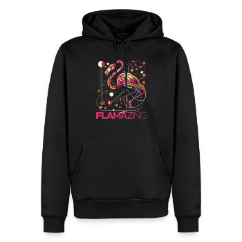 Flamazing - Cadeau parfait pour les amoureux des animaux - Sweat à capuche Premium bio Homme - noir - Devant - Nico (187cm)