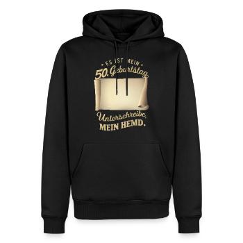 50 Geburtstag Mann Frau 50 Jahre 1974 Deko - Männer Premium Bio Hoodie - Schwarz - Vorne - Nico (187cm)
