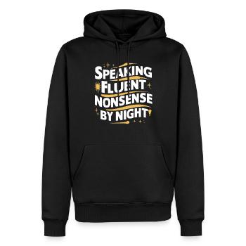 Sprechen Im Schlaf, Somniloquy, Sprechen Im - Männer Premium Bio Hoodie - Schwarz - Vorne - Nico (187cm)