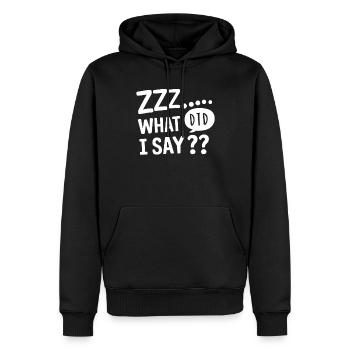 Sprechen Im Schlaf, Somniloquy, Sprechen Im - Männer Premium Bio Hoodie - Schwarz - Vorne - Nico (187cm)