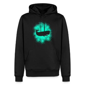 Pottwal Ozean Schützer - Männer Premium Bio Hoodie - Schwarz - Vorne - Nico (187cm)