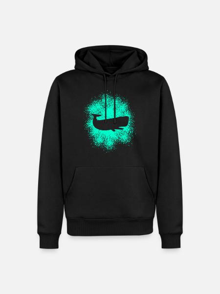 Sperm Whale Ocean Protector - Men’s Premium Organic Hoodie - black