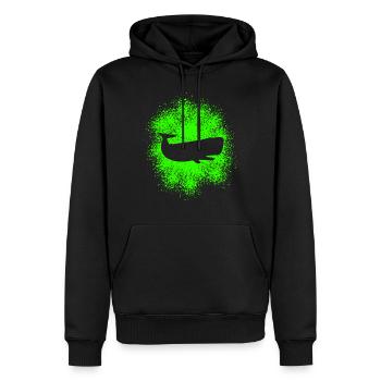 Pottwal Ocean Schützer - Männer Premium Bio Hoodie - Schwarz - Vorne - Nico (187cm)