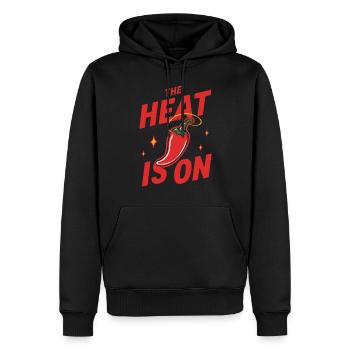 Amateurs de cuisine épicée, Chili Peppers Chef - Sweat à capuche Premium bio Homme - noir - Devant - Nico (187cm)