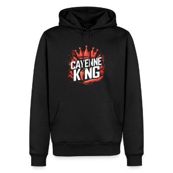 Amateurs de cuisine épicée, Chili Peppers Chef - Sweat à capuche Premium bio Homme - noir - Devant - Nico (187cm)