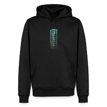Entschlossenheit des Kriegers: Eroberung und spartanischer Helm - Männer Premium Bio Hoodie - Schwarz - Vorne - Nico (187cm)