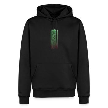 Flinkes Raubtier: Raptor - Männer Premium Bio Hoodie - Schwarz - Vorne - Nico (187cm)