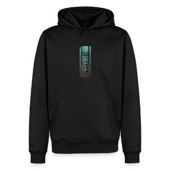Rule and its Shadow - Design with Crown - Men’s Premium Organic Hoodie - black - Front - Nico (187cm)