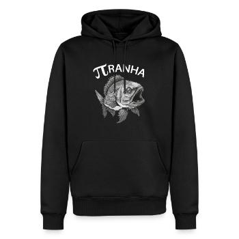 Mathe Pi Pi-ranha Kreiszahl Wortspiel Mathematik - Männer Premium Bio Hoodie - Schwarz - Vorne - Nico (187cm)