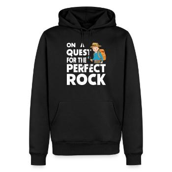 Geologie-steinjagd Achat-jäger-steinsammeln - Männer Premium Bio Hoodie - Schwarz - Vorne - Nico (187cm)
