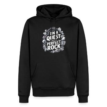 Geologie-steinjagd Achat-jäger-steinsammeln - Männer Premium Bio Hoodie - Schwarz - Vorne - Nico (187cm)