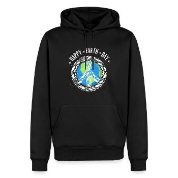 Bonne Journée De La Terre Monde Baleines Environnement Nature Océan - Sweat à capuche Premium bio Homme - noir - Devant - Nico (187cm)