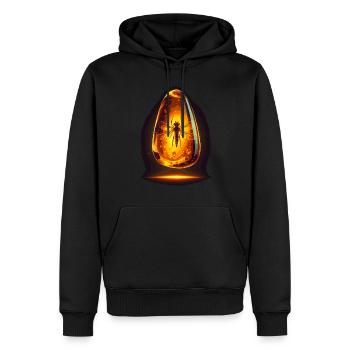 Fossil Hunter, Fossil Hunter, Paleontologist - Men’s Premium Organic Hoodie - black - Front - Nico (187cm)