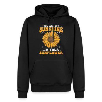 Du Bist Mein Sonnenschein Sonnenblume - Männer Premium Bio Hoodie - Schwarz - Vorne - Nico (187cm)