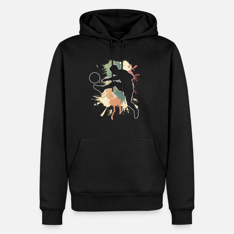 Joueurs de football - Sweat à capuche Premium bio Homme - noir
