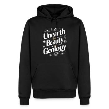 Geology Stone Hunt Agate Hunter Stone Collecting - Men’s Premium Organic Hoodie - black - Front - Nico (187cm)