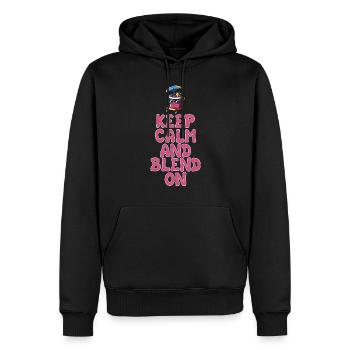 Keep Calm And Blend On Summer Retreat - Men’s Premium Organic Hoodie - black - Front - Nico (187cm)