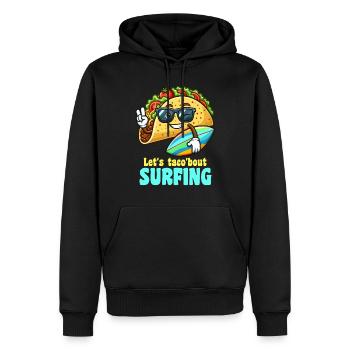 Lets Taco Bout Surfing Witzig - Männer Premium Bio Hoodie - Schwarz - Vorne - Nico (187cm)