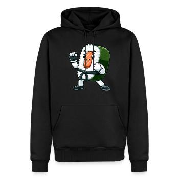 Sushi Karate - Männer Premium Bio Hoodie - Schwarz - Vorne - Nico (187cm)