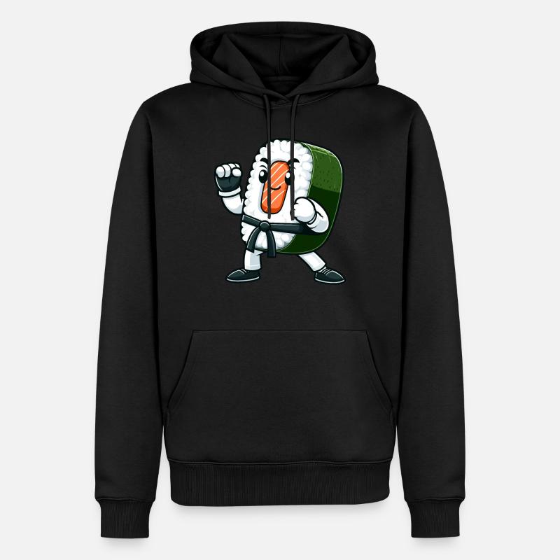 Karaté Sushi - Sweat à capuche Premium bio Homme - noir