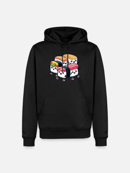 Kawaii Sushi - Men’s Premium Organic Hoodie - black