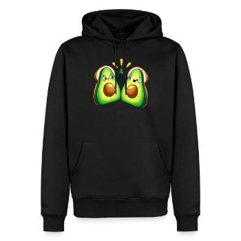 Joyeux amis de l’avocat célébrant - Sweat à capuche Premium bio Homme - noir - Devant - Nico (187cm)